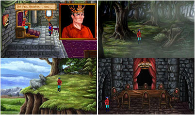 In-game Screenshots of King's Quest II Remake.