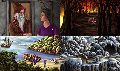 In-game Screenshots of King's Quest III Redux.